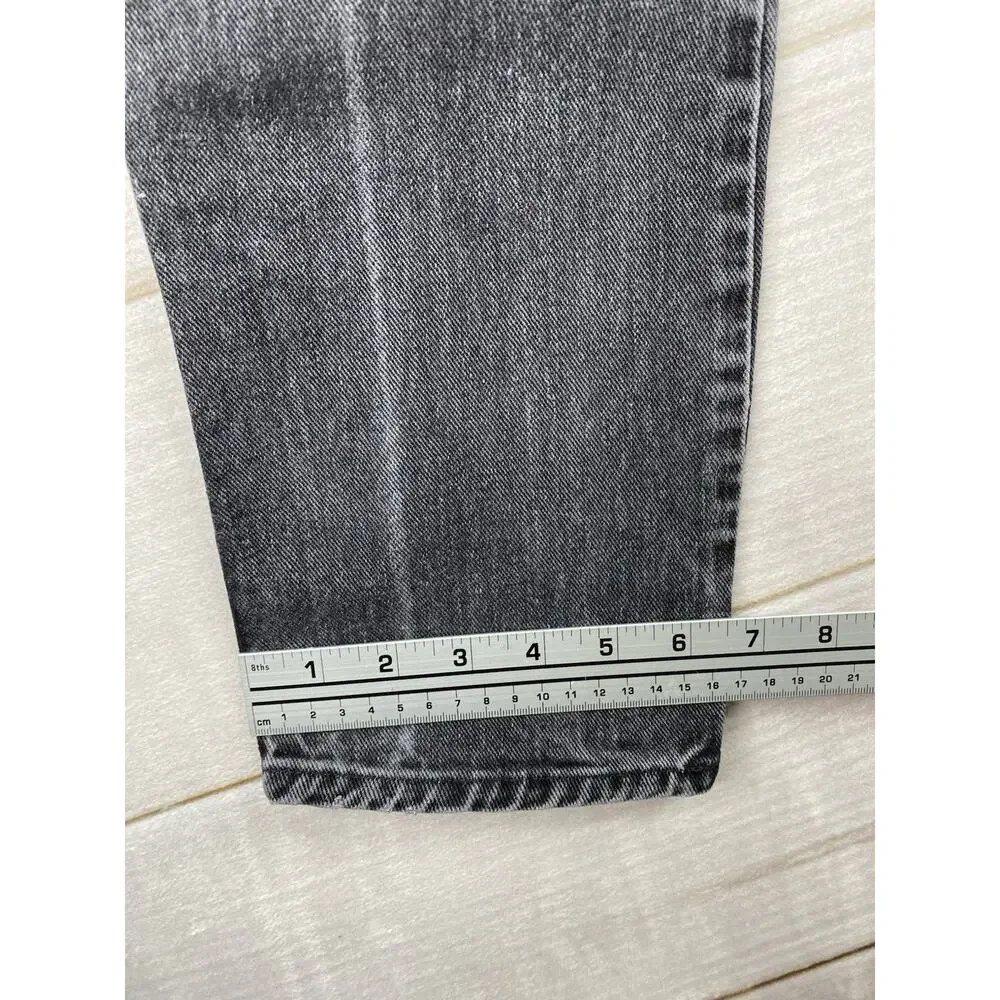 Vtg Rocky Mountain Rockies Jeans 26/3 Faded Black High Rise Button Placket 90s